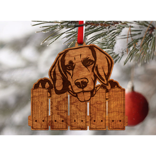 Dog Ornament (Multiple Dog Breeds Available) Ornament Shop LazerEdge Cherry Beagle 