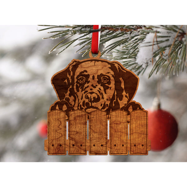 Dog Ornament (Multiple Dog Breeds Available) Ornament Shop LazerEdge Cherry Dalmation 
