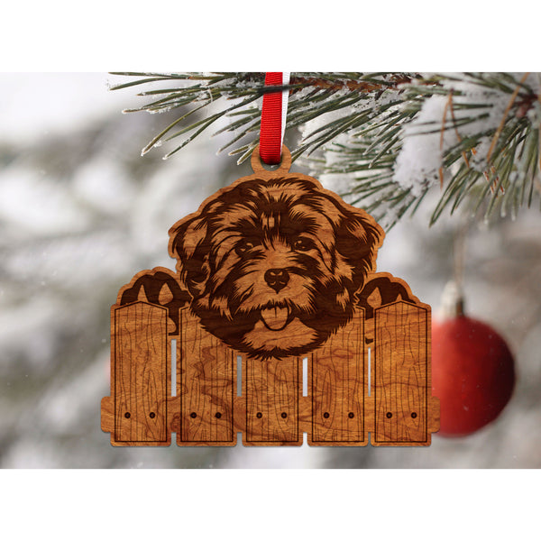 Dog Ornament (Multiple Dog Breeds Available) Ornament Shop LazerEdge Cherry Havanese 
