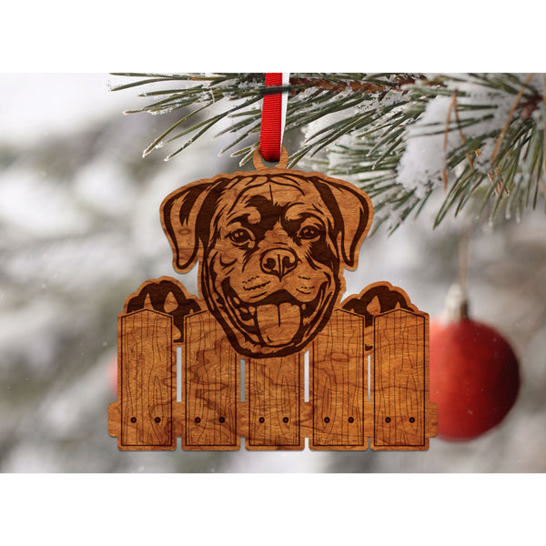 Dog Ornament (Multiple Dog Breeds Available) Ornament Shop LazerEdge Cherry Rottweiler 