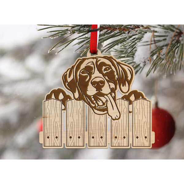 Dog Ornament (Multiple Dog Breeds Available) Ornament Shop LazerEdge Maple German Shorthaired 