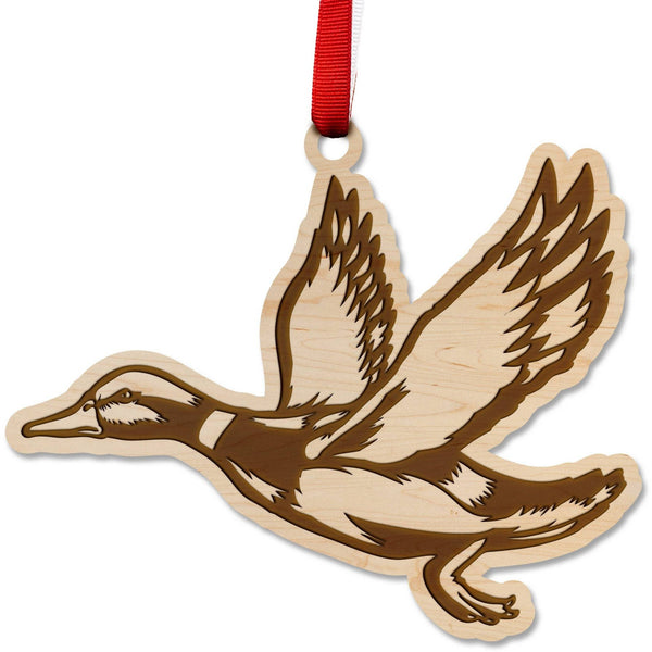 Duck Hunting Ornament - Duck Ornament LazerEdge Maple 