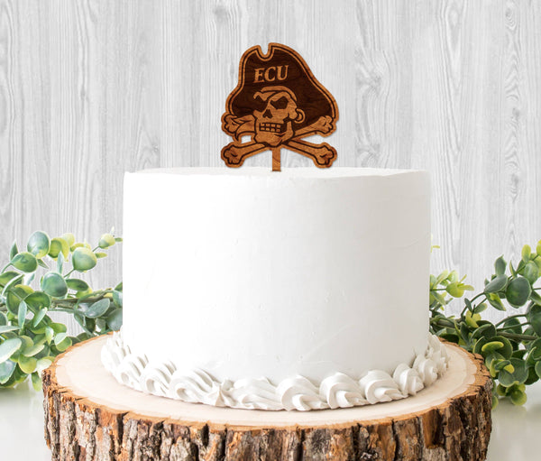 ECU Cake Toppers - Crafted from Cherry or Maple Wood Cake Topper Shop LazerEdge 