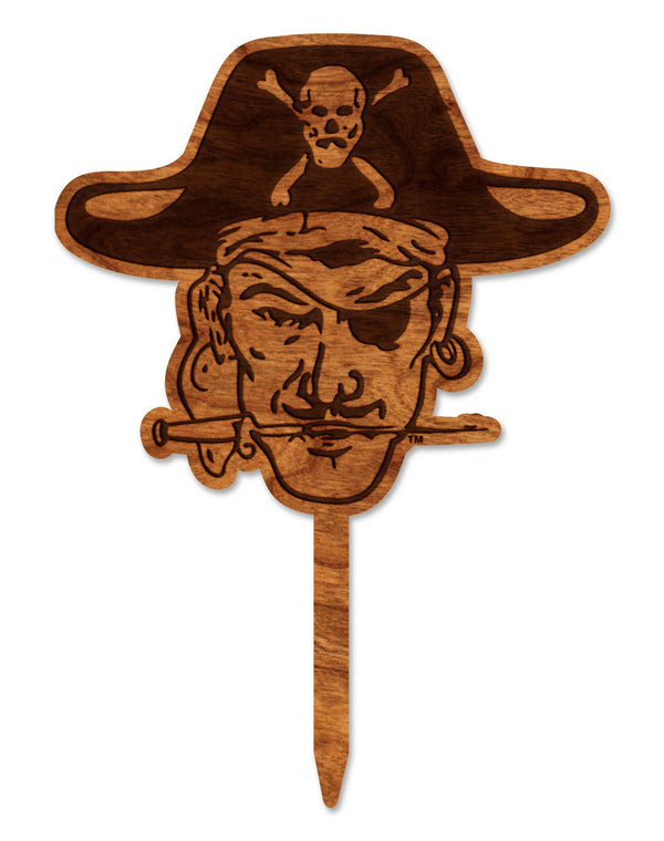 ECU Cake Toppers - Crafted from Cherry or Maple Wood Cake Topper Shop LazerEdge Cherry Vintage Pirate 