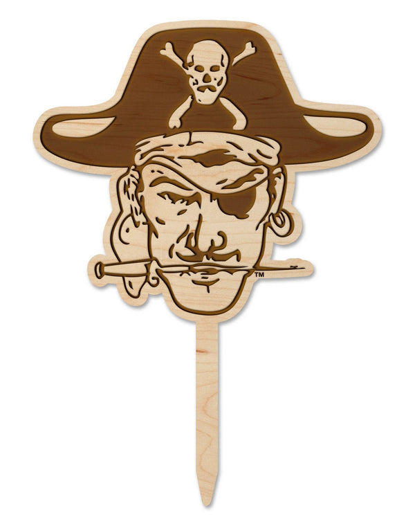ECU Cake Toppers - Crafted from Cherry or Maple Wood Cake Topper Shop LazerEdge Maple Vintage Pirate 