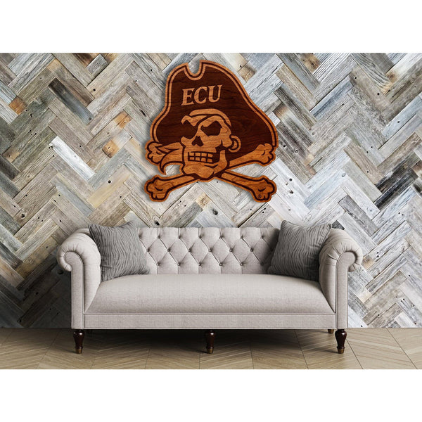 ECU Skull and Crossbones Wall Hanging Wall Hanging LazerEdge 