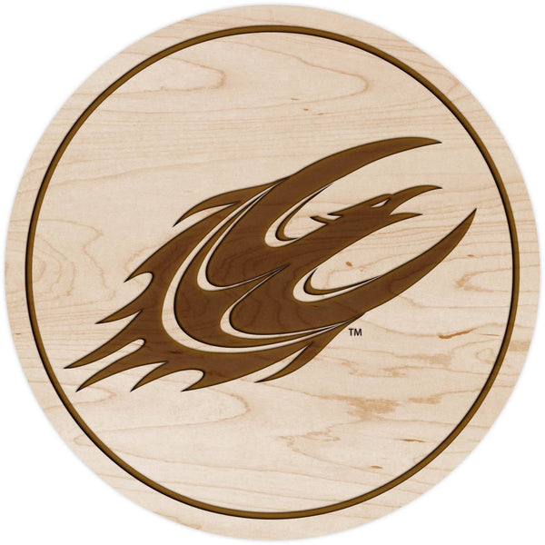 Elon University Phoenix Coaster Athletic Logo Coaster LazerEdge Maple 