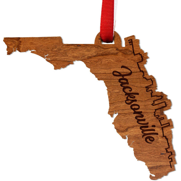 Florida Skyline Ornament Ornament LazerEdge Cherry Jacksonville 