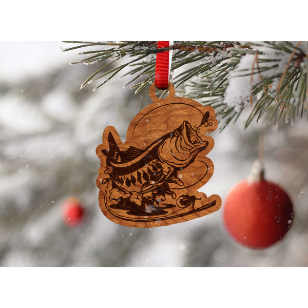 Fresh Water Fishing Ornament - Jumping Bass Ornament LazerEdge 