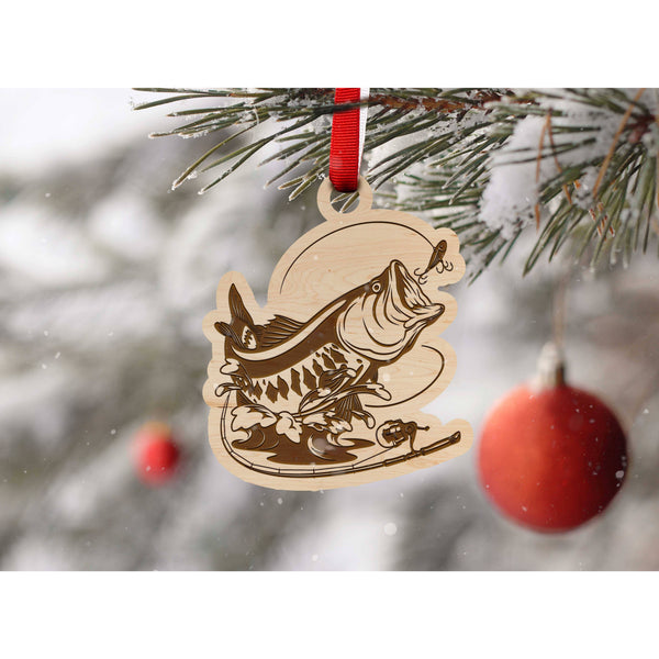 Fresh Water Fishing Ornament - Jumping Bass Ornament LazerEdge 