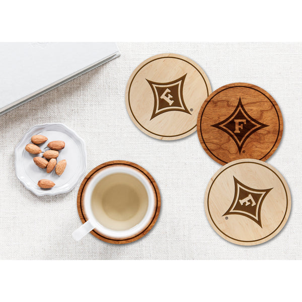 Furman University Coaster - Crafted from Cherry or Maple Wood Coaster LazerEdge 