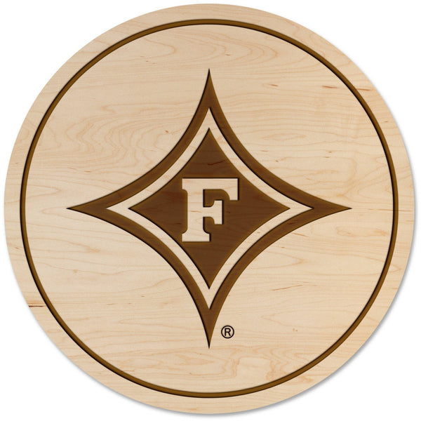 Furman University Coaster - Crafted from Cherry or Maple Wood Coaster LazerEdge Maple 