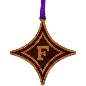 Furman University Ornaments - Crafted from Cherry or Maple Wood - Multiple Designs Available Ornament LazerEdge Cherry Furman Diamond 