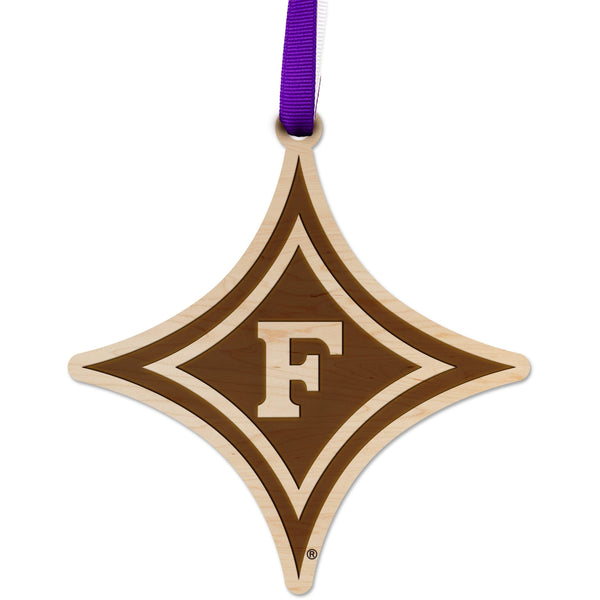 Furman University Ornaments - Crafted from Cherry or Maple Wood - Multiple Designs Available Ornament LazerEdge Maple Furman Diamond 