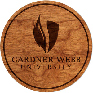 Gardner Webb University "Bulldogs" Coaster - Various Designs Available Coaster LazerEdge Cherry Gardner Webb Shield 