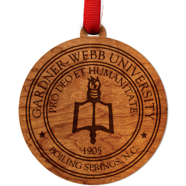 Gardner Webb University "Bulldogs" Ornament - Various Designs Available Ornament LazerEdge Cherry Gardner Webb Seal 