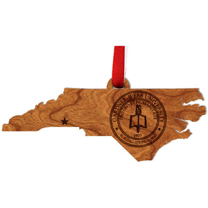 Gardner Webb University "Bulldogs" Ornament - Various Designs Available Ornament LazerEdge Cherry Gardner Webb Seal on State 