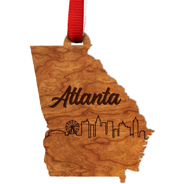 Georgia Skyline Ornament Ornament LazerEdge Cherry Atlanta 