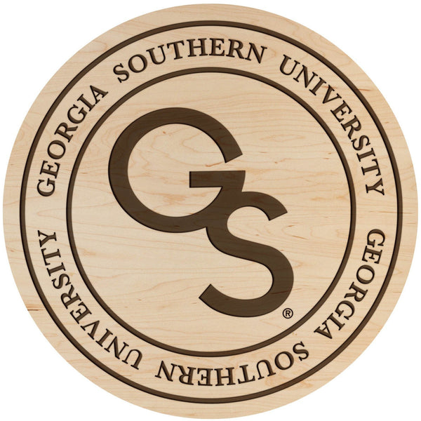 Georgia Southern Eagles Coaster GS Logo w/Georgia Southern University Coaster LazerEdge Maple 