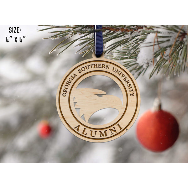 Georgia Southern University - Ornament - Academic Logo with "Georgia Southern University Alumni" Ornament LazerEdge 