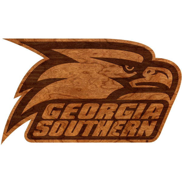 Georgia Southern University - Wall Hanging - Crafted from Cherry or Maple Wood Wall Hanging Shop LazerEdge Standard Cherry Eagle Logo