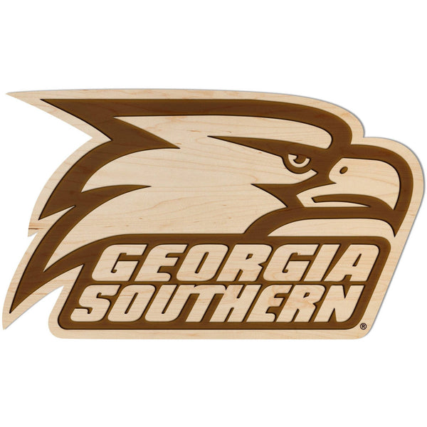 Georgia Southern University - Wall Hanging - Crafted from Cherry or Maple Wood Wall Hanging Shop LazerEdge Standard Maple Eagle Logo