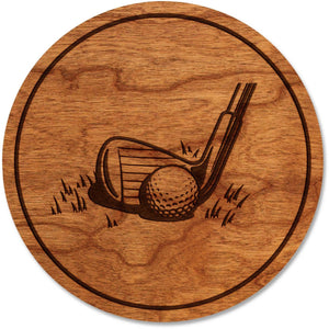 Golf Coaster - Chip Shot Coaster Shop LazerEdge Cherry 