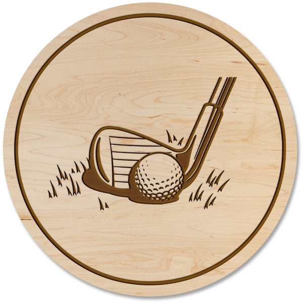 Golf Coaster - Chip Shot Coaster Shop LazerEdge Maple 