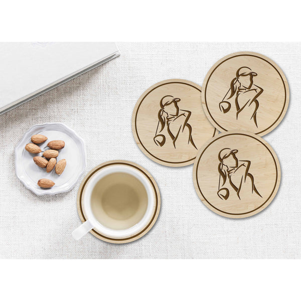 Golf Coaster - Female Golfer Coaster Shop LazerEdge 