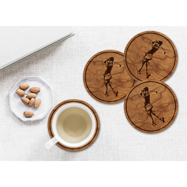 Golf Coaster - Male Golfer Coaster Shop LazerEdge 