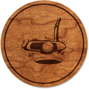 Golf Coaster - Putter Coaster Shop LazerEdge Cherry 