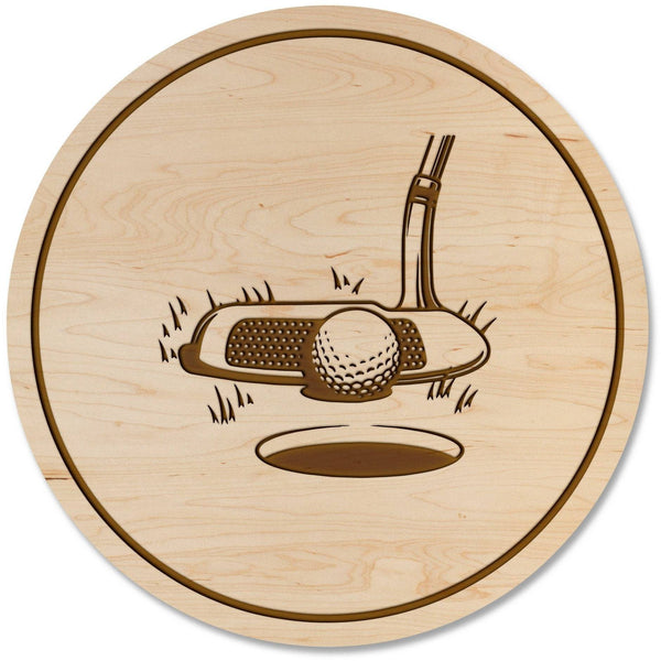 Golf Coaster - Putter Coaster Shop LazerEdge Maple 