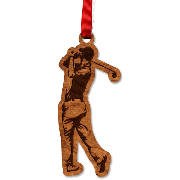 Golf Ornament - Golfer Ornament LazerEdge Cherry 