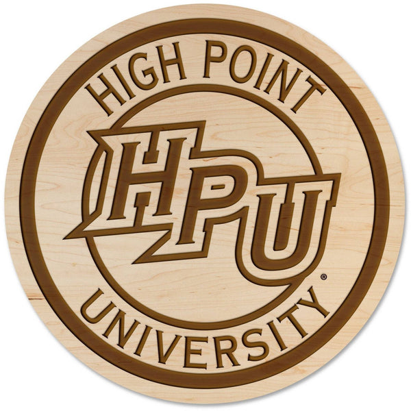 High Point University Coaster - Crafted from Cherry or Maple Wood Coaster LazerEdge Maple HPU Wordmark 