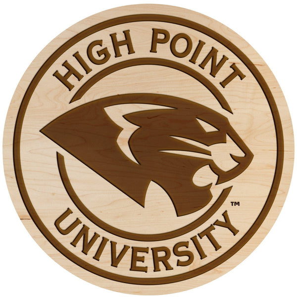 High Point University Coaster - Crafted from Cherry or Maple Wood Coaster LazerEdge Maple Panther Logo 