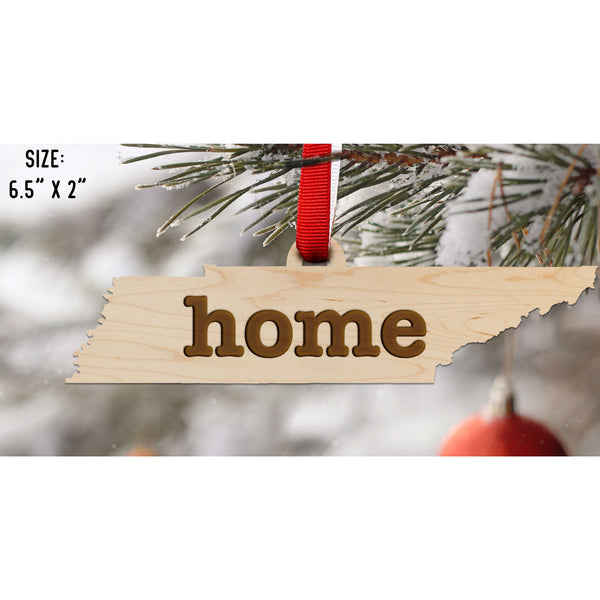 "Home" State Outline Maple Ornament (Available In All 50 States ) Ornament Shop LazerEdge TN - Tennessee Maple 