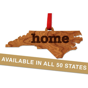 "Home" State Outline Cherry Ornament (Available In All 50 States ) Ornament Shop LazerEdge 