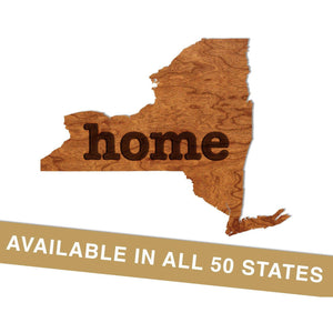"Home" State Outline Wall Hanging (Available In All 50 States) Large Size Wall Hanging Shop LazerEdge 
