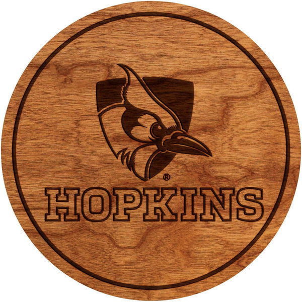 Johns Hopkins Blue Jay Coaster "Hopkins" with Blue Jay Coaster LazerEdge Cherry 