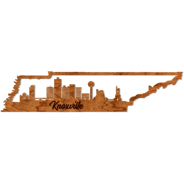 Knoxville, Tennessee Skyline Wall Hanging Wall Hanging LazerEdge Cherry Knoxville Large