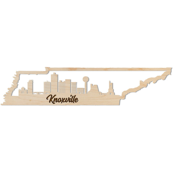 Knoxville, Tennessee Skyline Wall Hanging Wall Hanging LazerEdge Maple Knoxville Large