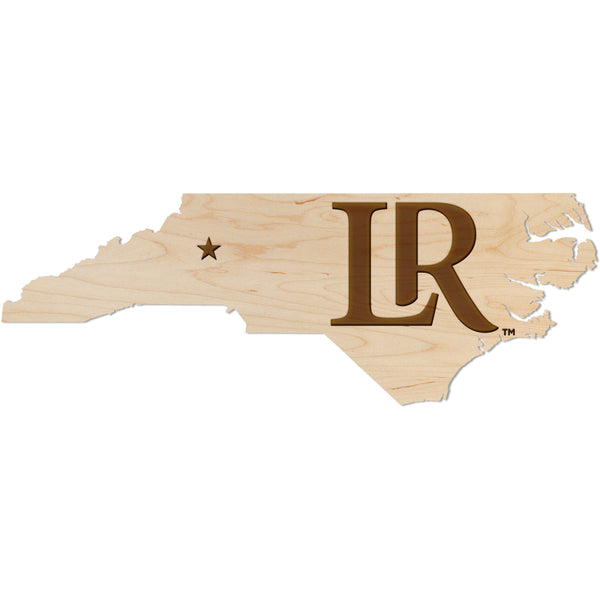 Lenoir-Rhyne University - Wall Hangings - Crafted from Cherry and Maple Wood Wall Hanging LazerEdge Standard Maple LR on State