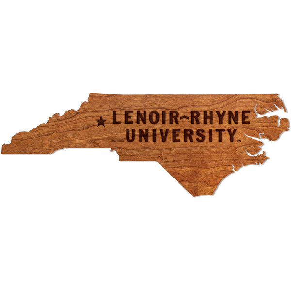 Lenoir-Rhyne University - Wall Hangings - Crafted from Cherry and Maple Wood Wall Hanging LazerEdge Standard Cherry Lenoir-Rhyne Wordmark