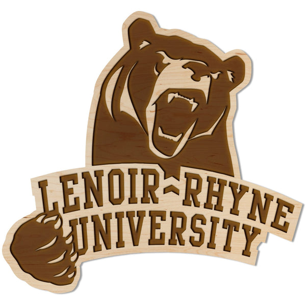 Lenoir-Rhyne University - Wall Hangings - Crafted from Cherry and Maple Wood Wall Hanging LazerEdge Standard Maple Lenoir-Rhyne Bear