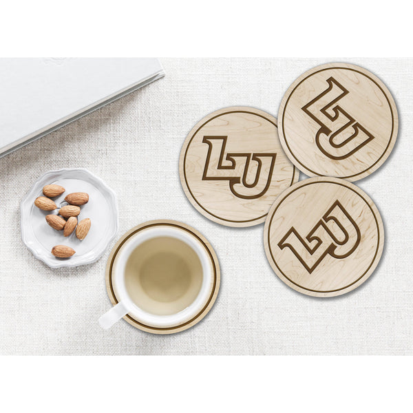 Liberty University Eagle Coaster "LU" Block Letters Coaster Shop LazerEdge 