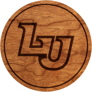 Liberty University Eagle Coaster "LU" Block Letters Coaster Shop LazerEdge Cherry 