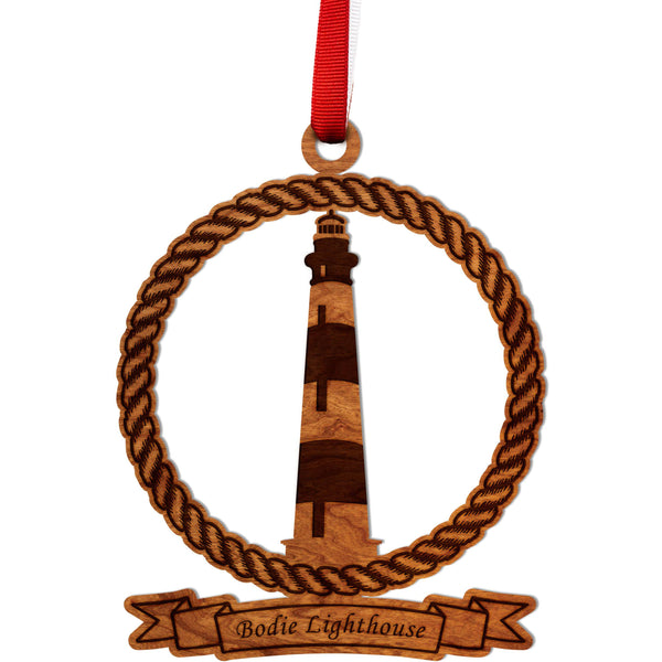 Lighthouse Ornament - Bodie Lighthouse Ornament LazerEdge Cherry 