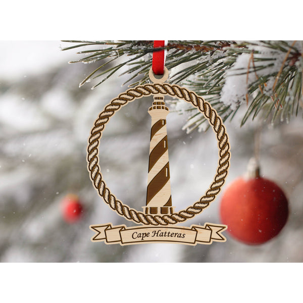 Lighthouse Ornament - Cape Hatteras Ornament LazerEdge 