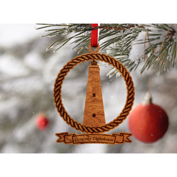 Lighthouse Ornament - Ocracoke Lighthouse Ornament LazerEdge 