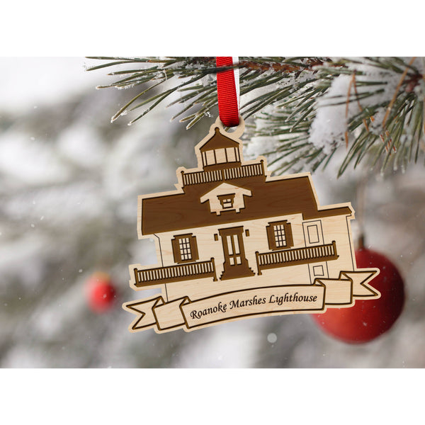 Lighthouse Ornament - Roanoke Marshes Ornament LazerEdge 